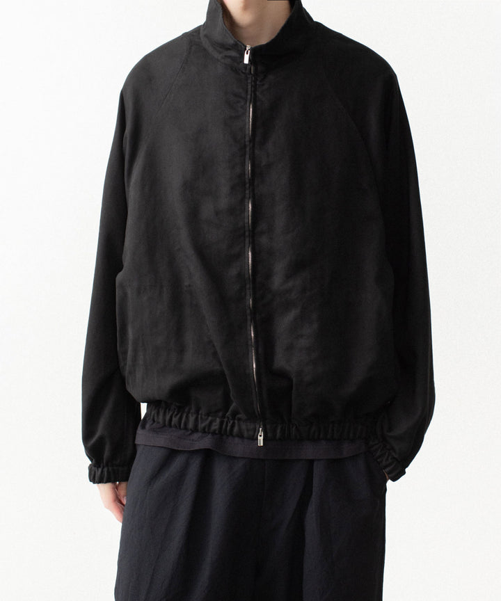 VEIN ヴェインのSYNTHETIC SUEDE TRACK JACKET - BLACKの公式通販サイトsession福岡セレクトショップ