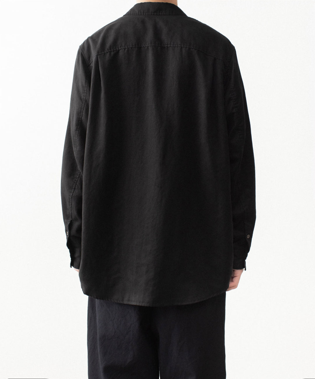 VEIN ヴェインのSYNTHETIC SUEDE L/S SHIRT - BLACKの公式通販サイトsession福岡セレクトショップ