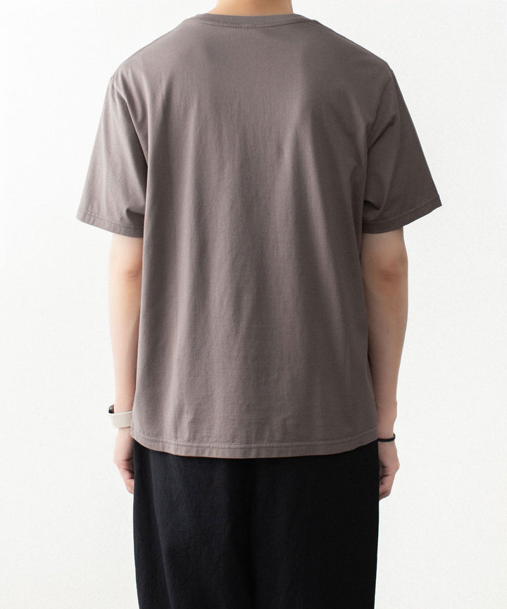 VEIN ヴェインの100/3 SUEDE JERSEY PIERCED S/S TEE - L.BROWNの公式通販サイトsession福岡セレクトショップ