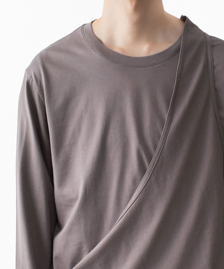 VEIN ヴェインの100/3 SUEDE JERSEY LAYERED L/S TEE - L.BROWNの公式通販サイトsession福岡セレクトショップ