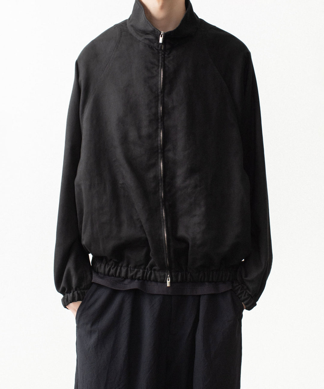 VEIN ヴェインのSYNTHETIC SUEDE TRACK JACKET - BLACKの公式通販サイトsession福岡セレクトショップ
