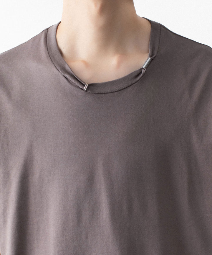 VEIN ヴェインの100/3 SUEDE JERSEY PIERCED S/S TEE - L.BROWNの公式通販サイトsession福岡セレクトショップ