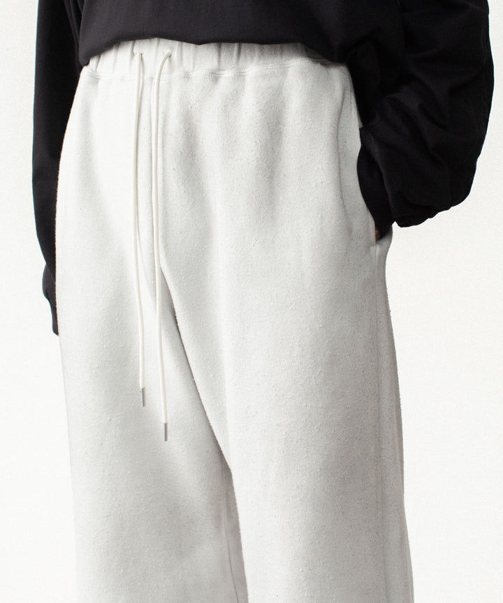 VEIN ヴェインのBRUSHED TERRY CUTOFF BAGGY TROUSERS - OFF WHITEの公式通販サイトsession福岡セレクトショップ
