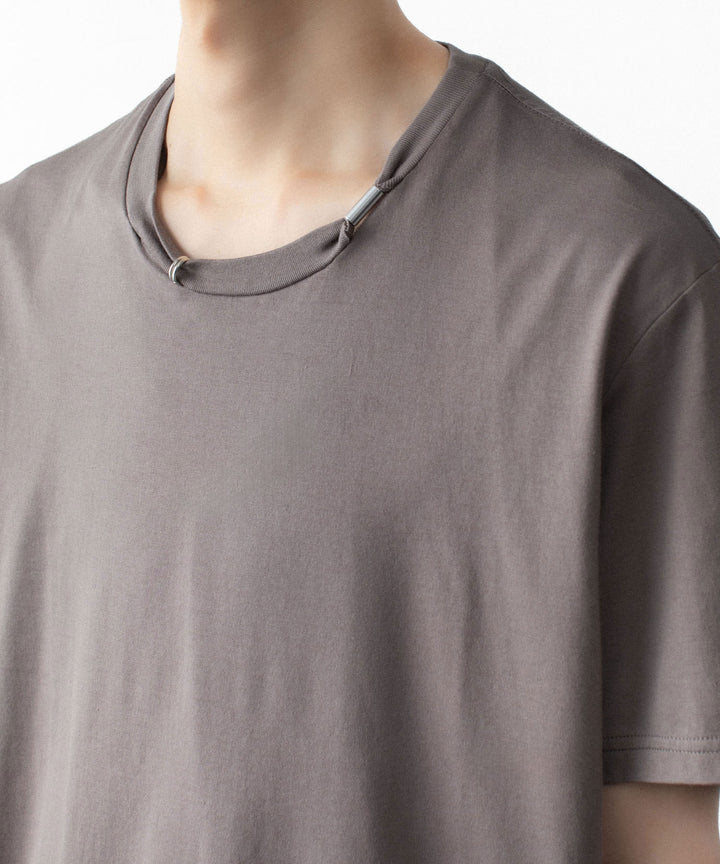 VEIN ヴェインの100/3 SUEDE JERSEY PIERCED S/S TEE - L.BROWNの公式通販サイトsession福岡セレクトショップ
