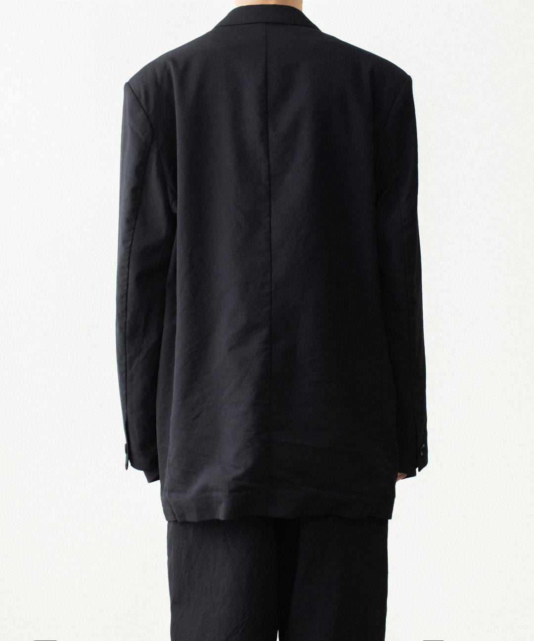 【 VEIN 】SHRINK WO CLOTH OVER JACKET - BLACK