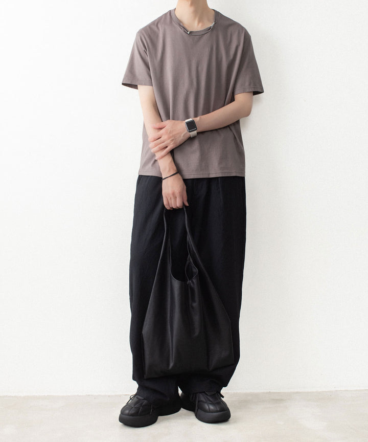 VEIN ヴェインの100/3 SUEDE JERSEY PIERCED S/S TEE - L.BROWNの公式通販サイトsession福岡セレクトショップ