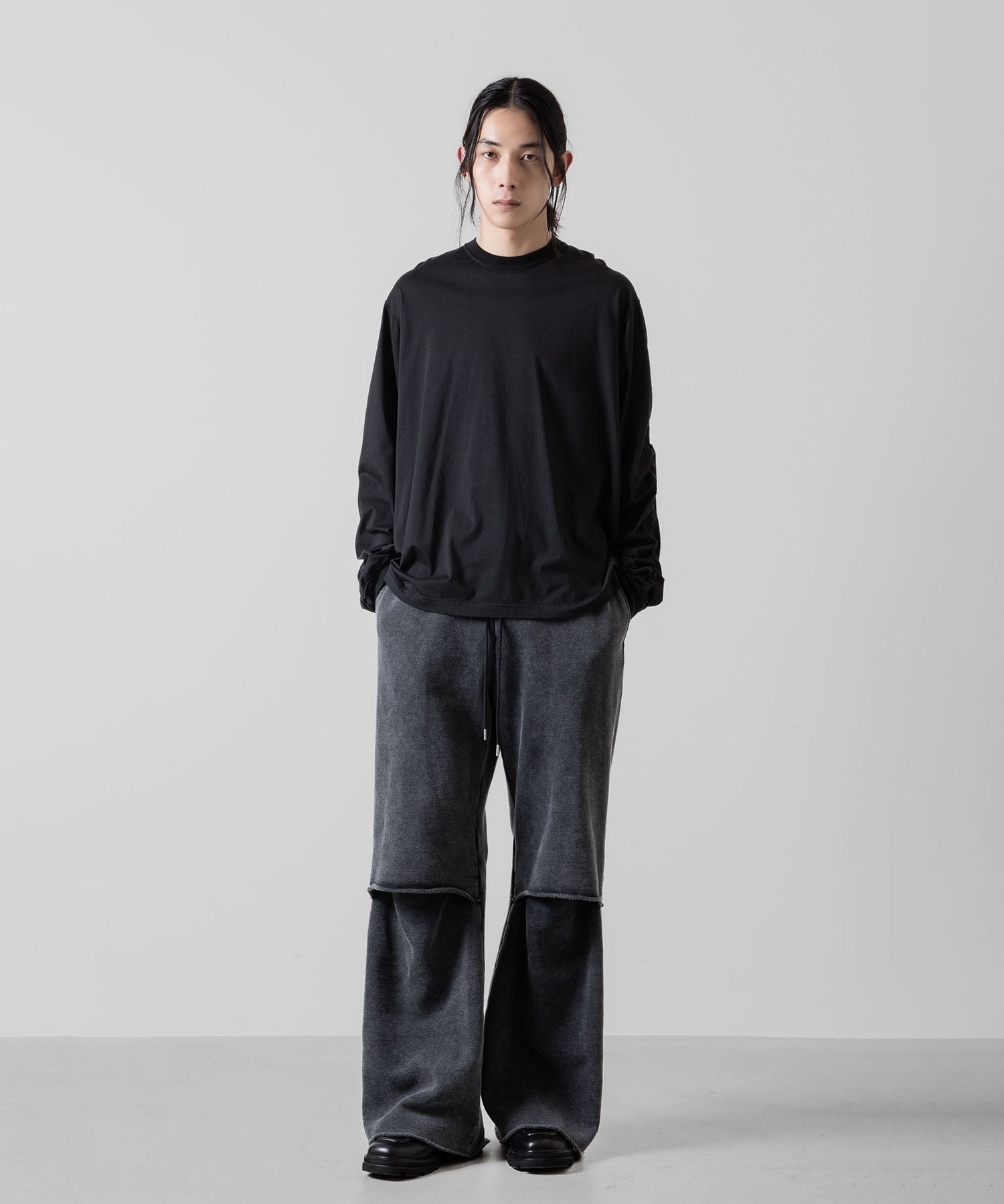 VEIN ヴェインのSUEDED CO JERSEY VESSEL L/S TEE - BLACKの公式通販サイトsession福岡セレクトショップ