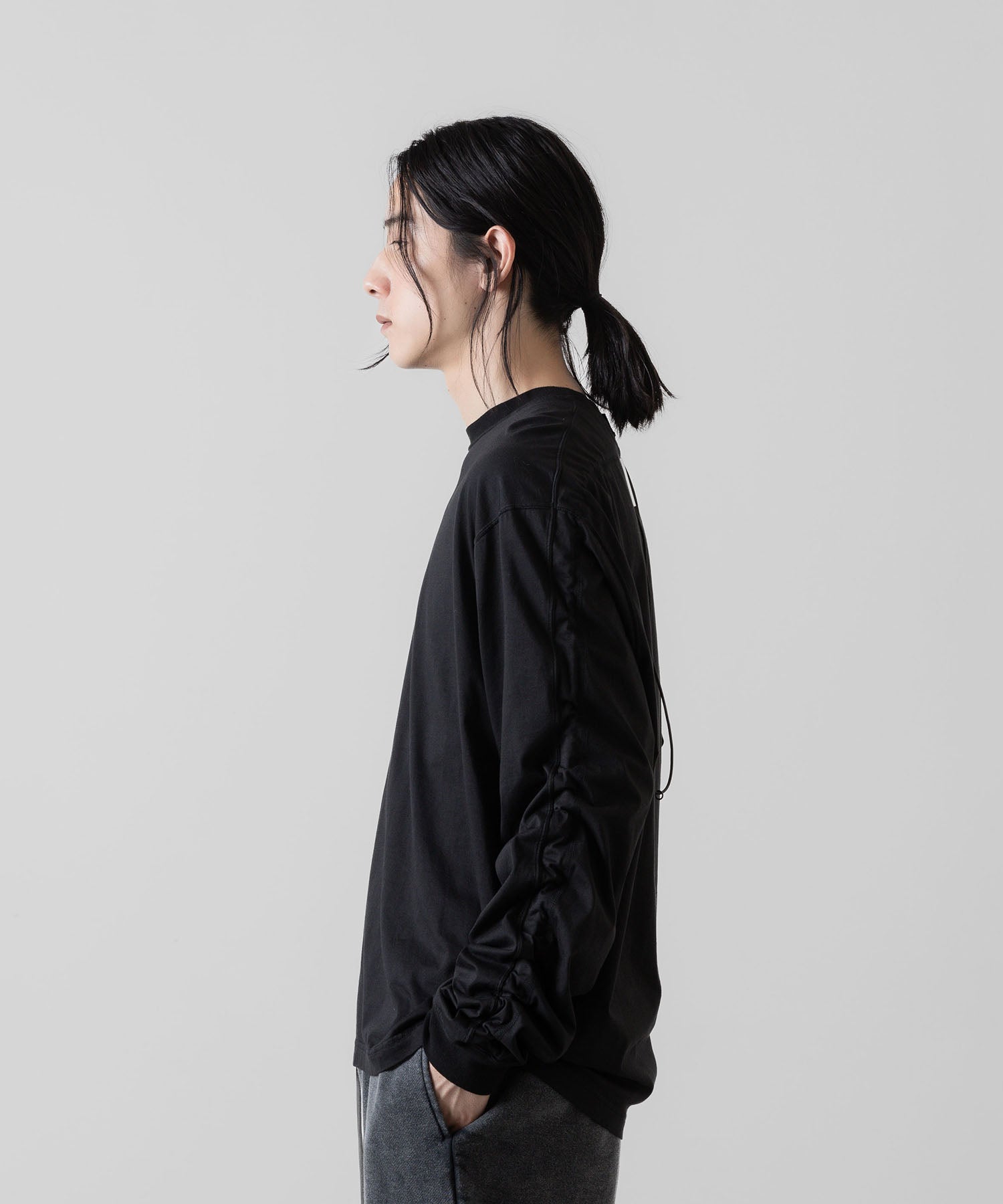 VEIN ヴェインのSUEDED CO JERSEY VESSEL L/S TEE - BLACKの公式通販サイトsession福岡セレクトショップ