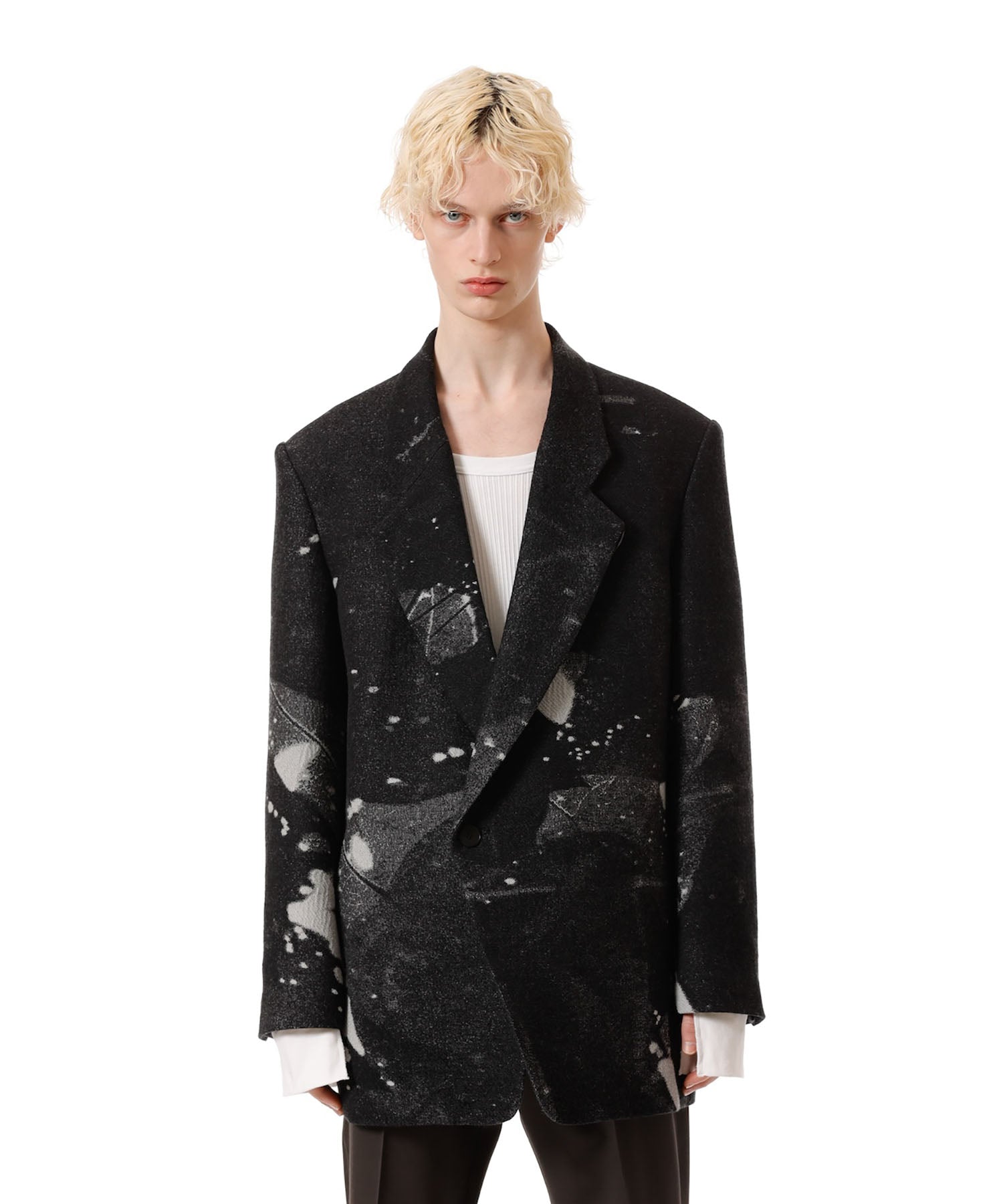 VEIN ヴェインのCO/WO PHOTO JACQUARD OVER JACKET - BLACKの公式通販サイトsession福岡セレクトショップ