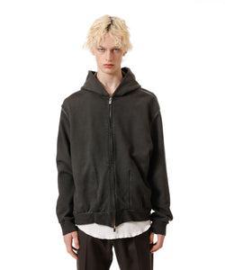 VEIN 】JUMBERCA TERRY COLD DYED ZIP UP HOODIE - GRAY | 公式