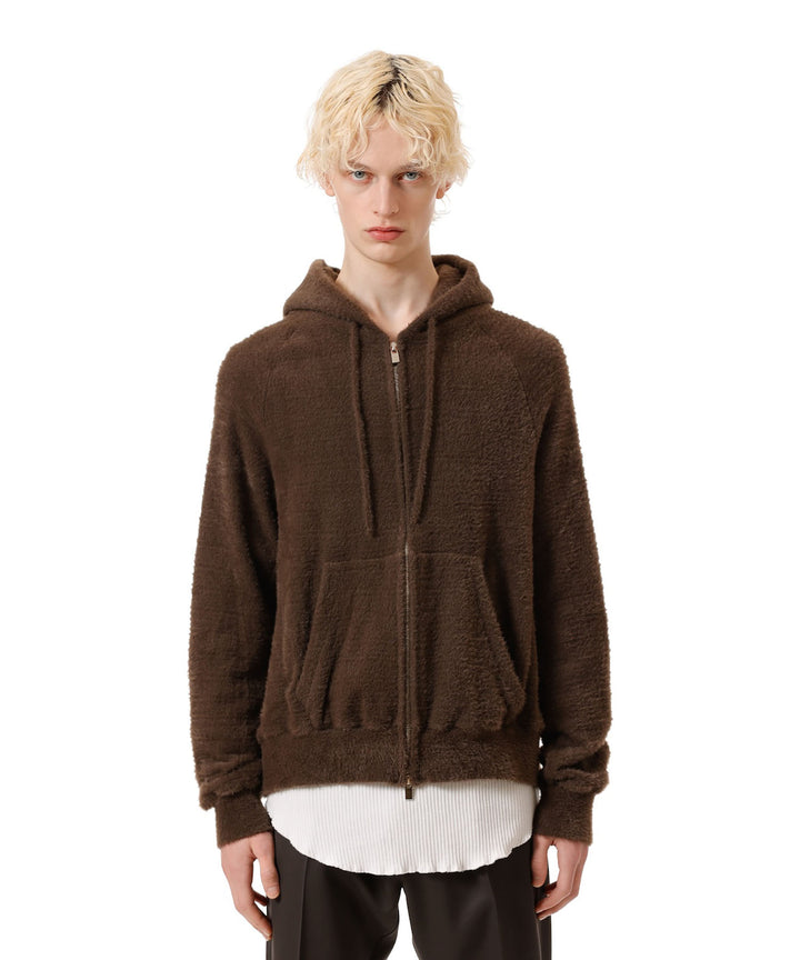 VEIN ヴェインのMALL YARN JERSEY ZIP UP HOODIE - BROWNの公式通販サイトsession福岡セレクトショップ