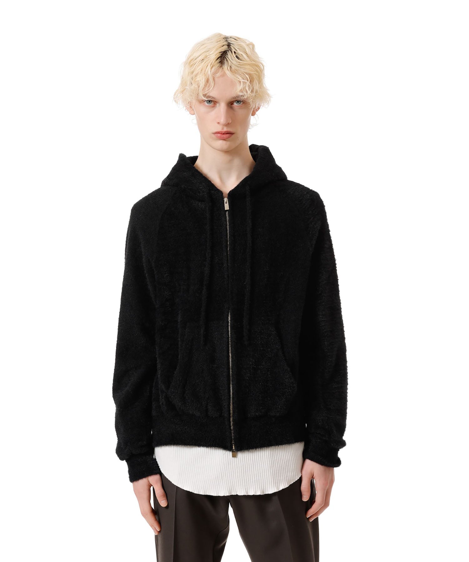 VEIN ヴェインのMALL YARN JERSEY ZIP UP HOODIE - BLACKの公式通販サイトsession福岡セレクトショップ
