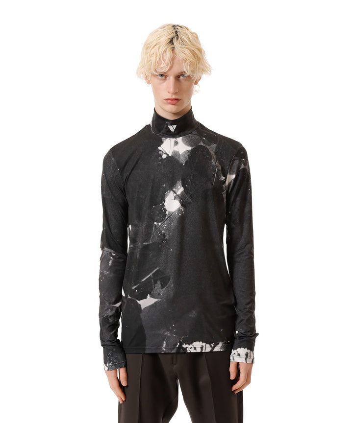 VEIN ヴェインのPRINTED COOLMAX STRETCH JERSEY VPW HIGH NECK L/S TEE - BLACKの公式通販サイトsession福岡セレクトショップ