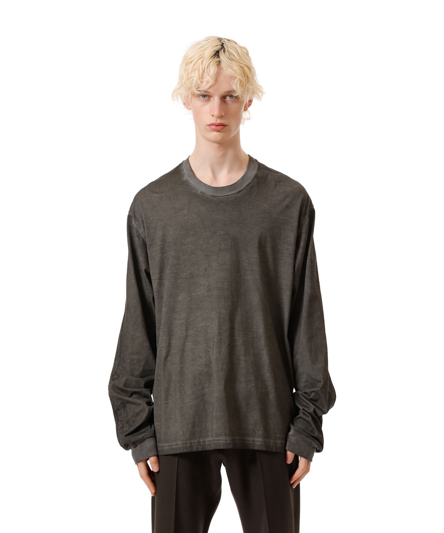 VEIN ヴェインの100/3 SUEDE JERSEY COLD DYED VESSEL L/S TEE - GRAYの公式通販サイトsession福岡セレクトショップ
