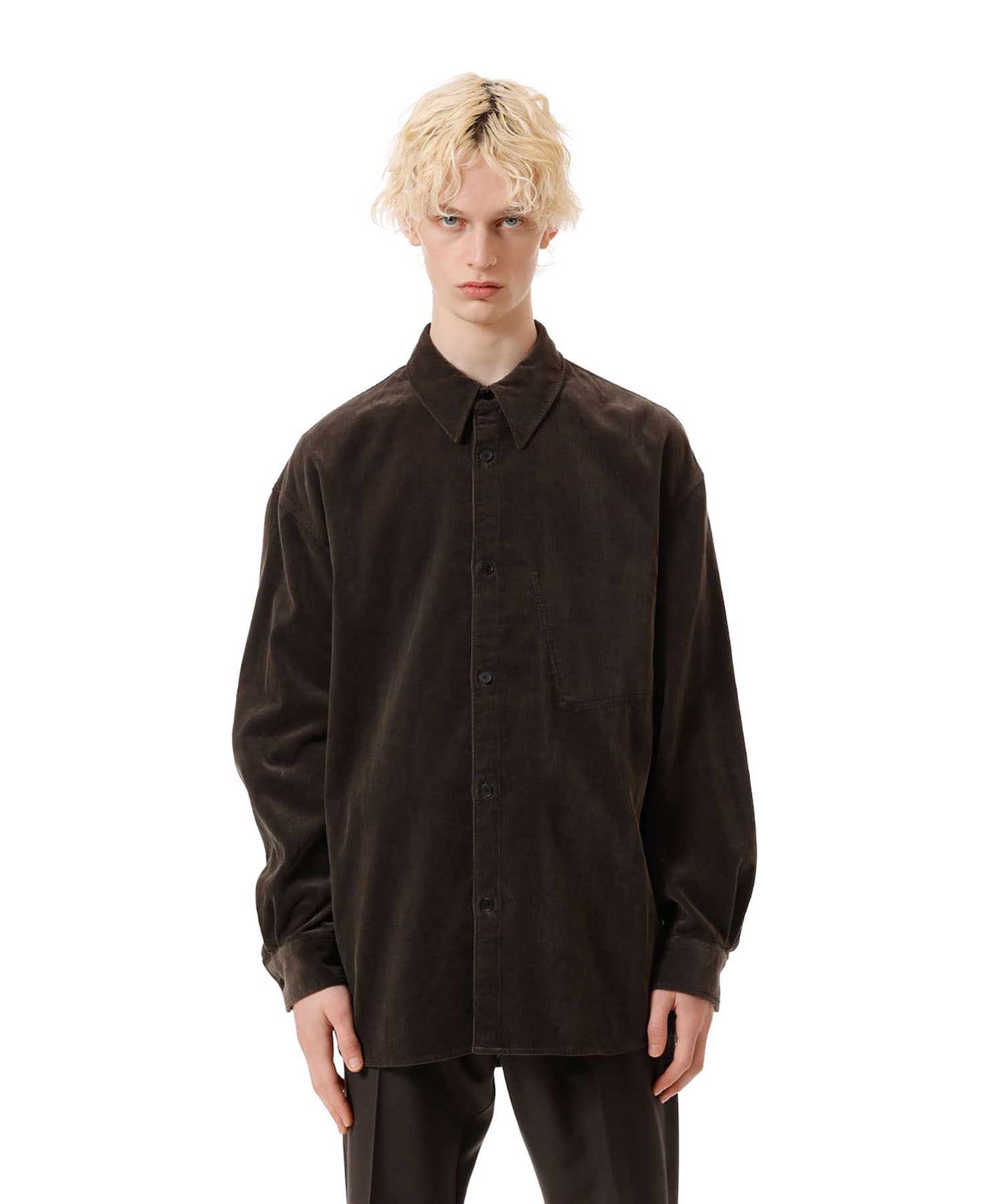 VEIN ヴェインのFINX CO CORDUROY L/S SHIRT - D.GRAYの公式通販サイトsession福岡セレクトショップ