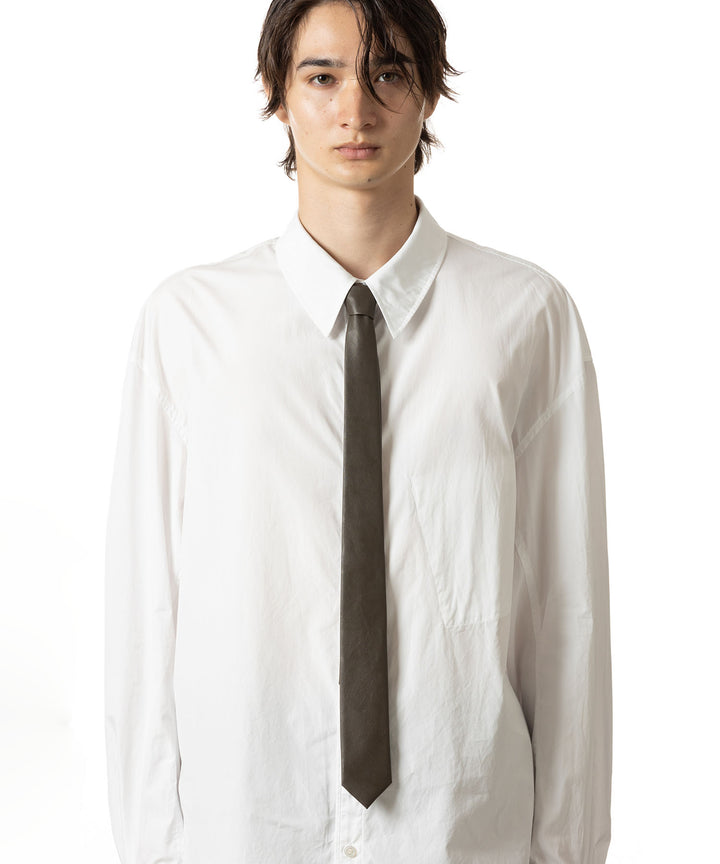 VEIN ヴェインのSYNTHETIC LEATHER NARROW TIE - BROWNの公式通販サイトsession福岡セレクトショップ