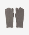 【 VEIN 】WOOL CASHMERE KNIT GLOVE - KHAKI GRAY