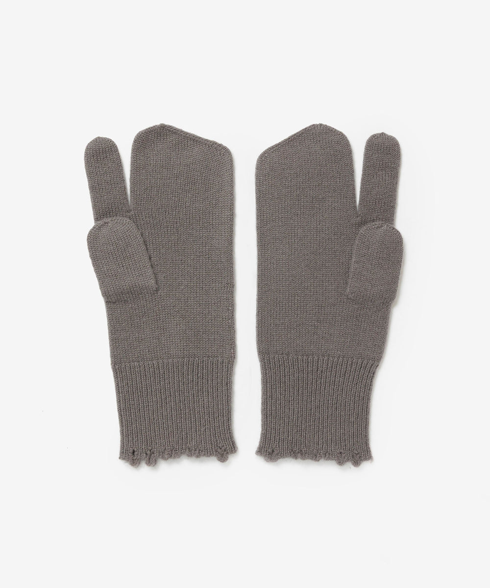 VEIN ヴェインのWOOL CASHMERE KNIT GLOVE - KHAKI GRAYの公式通販サイトsession福岡セレクトショップ