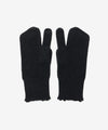 【 VEIN 】WOOL CASHMERE KNIT GLOVE - BLACK