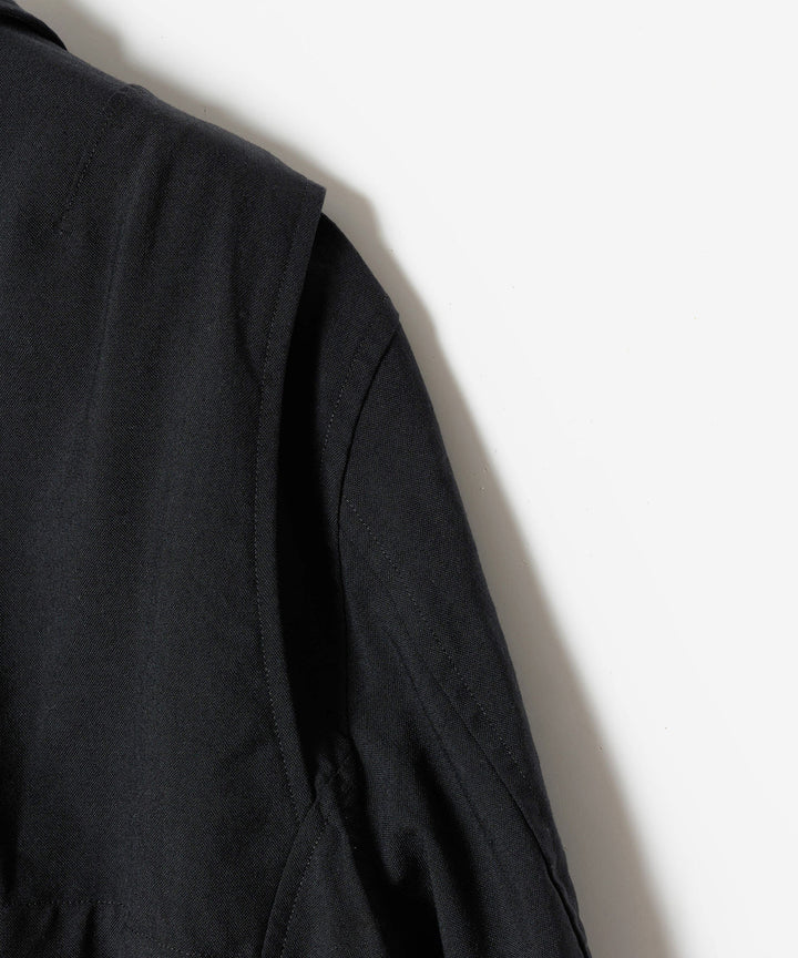 VEIN ヴェインのSHRINK WO CLOTH ZIP-UP JACKET - BLACKの公式通販サイトsession福岡セレクトショップ