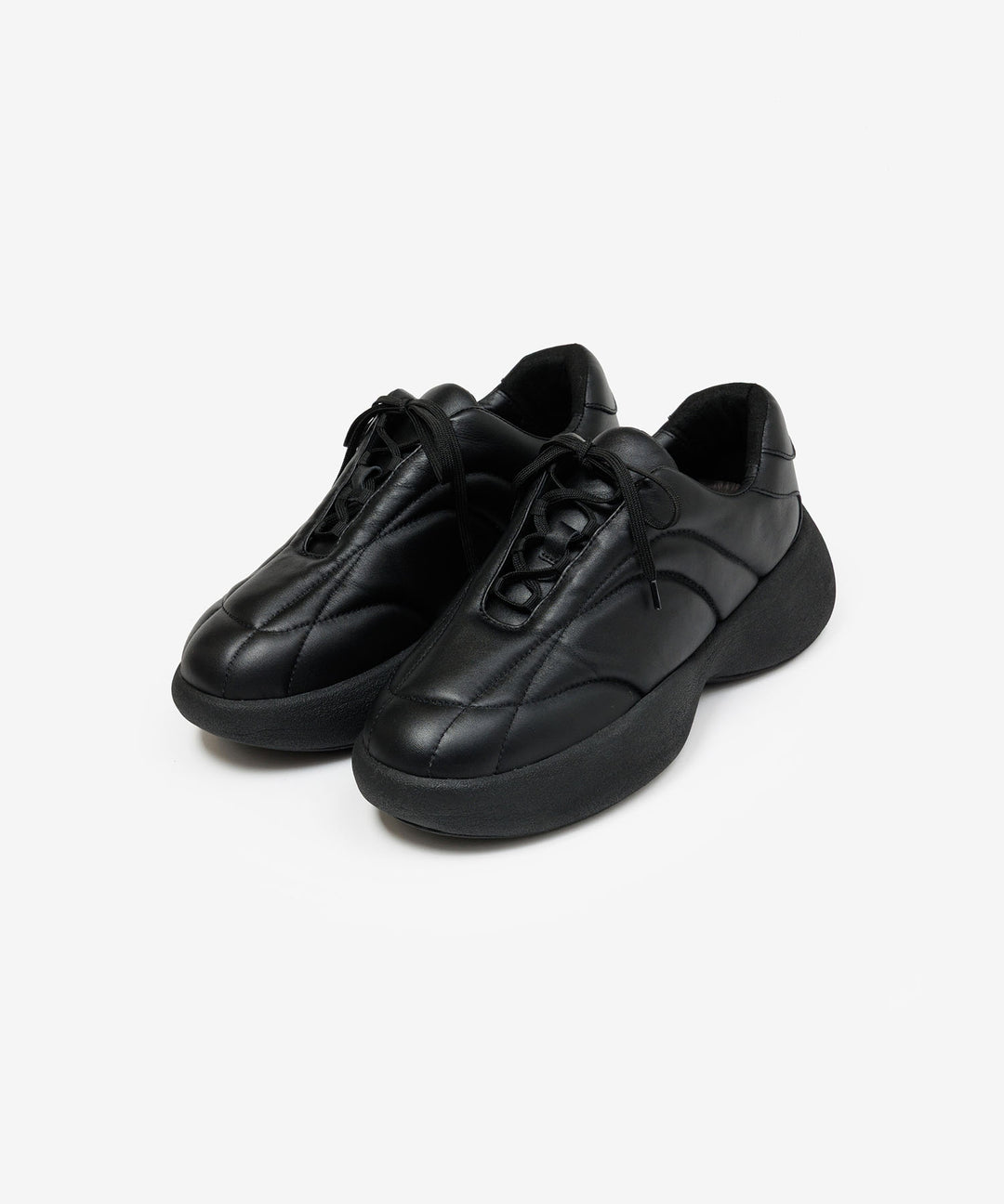 VEIN ヴェインのCOW LEATHER PUFFER CLEAT TRAINER - BLACKの公式通販サイトsession福岡セレクトショップ