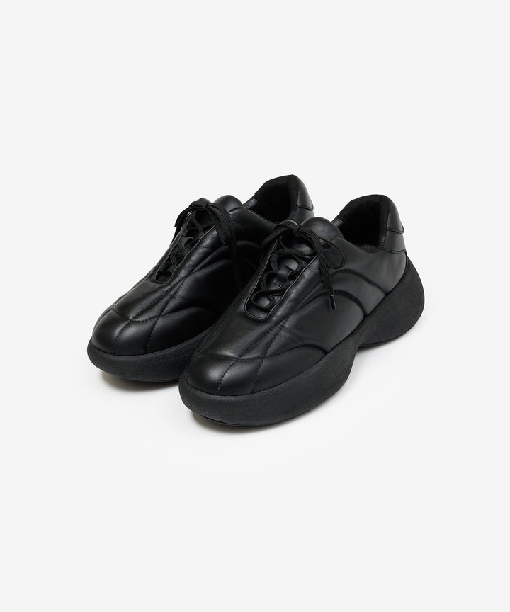 VEIN ヴェインのCOW LEATHER PUFFER CLEAT TRAINER - BLACKの公式通販サイトsession福岡セレクトショップ