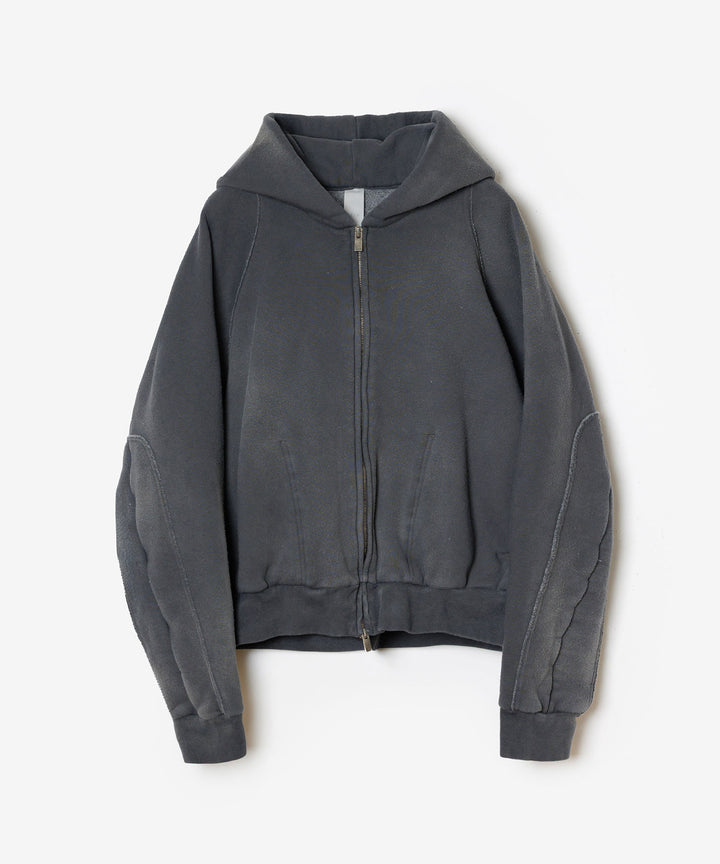 VEIN ヴェインのBRUSHED TERRY ZIP-UP HOODIE - KHAKI GRAYの公式通販サイトsession福岡セレクトショップ