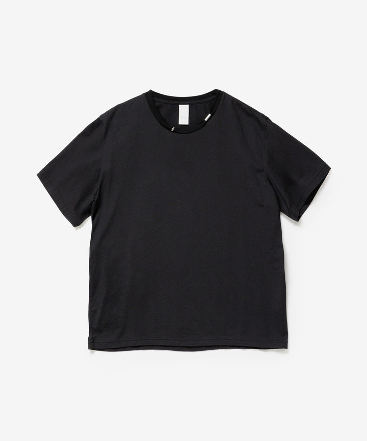VEIN ヴェインの100/3 SUEDE JERSEY PIERCED S/S TEE - BLACKの公式通販サイトsession福岡セレクトショップ