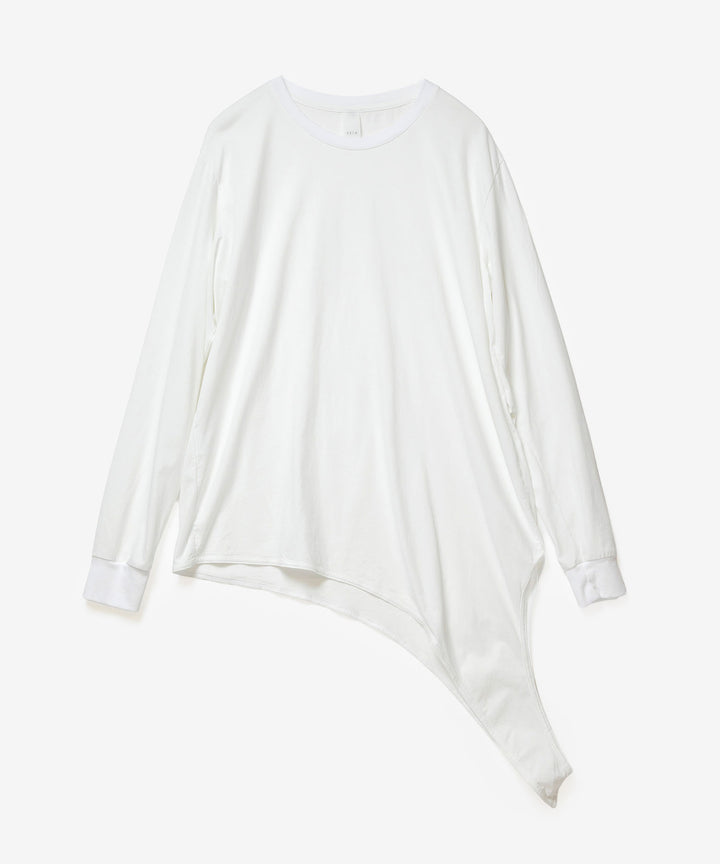 VEIN ヴェインの100/3 SUEDE JERSEY LAYERED L/S TEE - WHITEの公式通販サイトsession福岡セレクトショップ