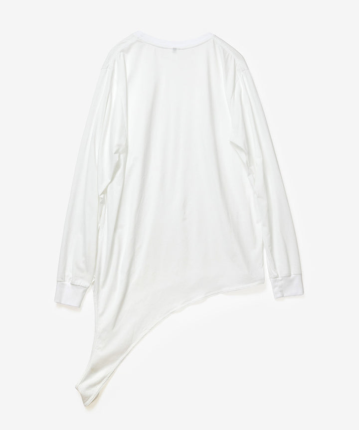 VEIN ヴェインの100/3 SUEDE JERSEY LAYERED L/S TEE - WHITEの公式通販サイトsession福岡セレクトショップ