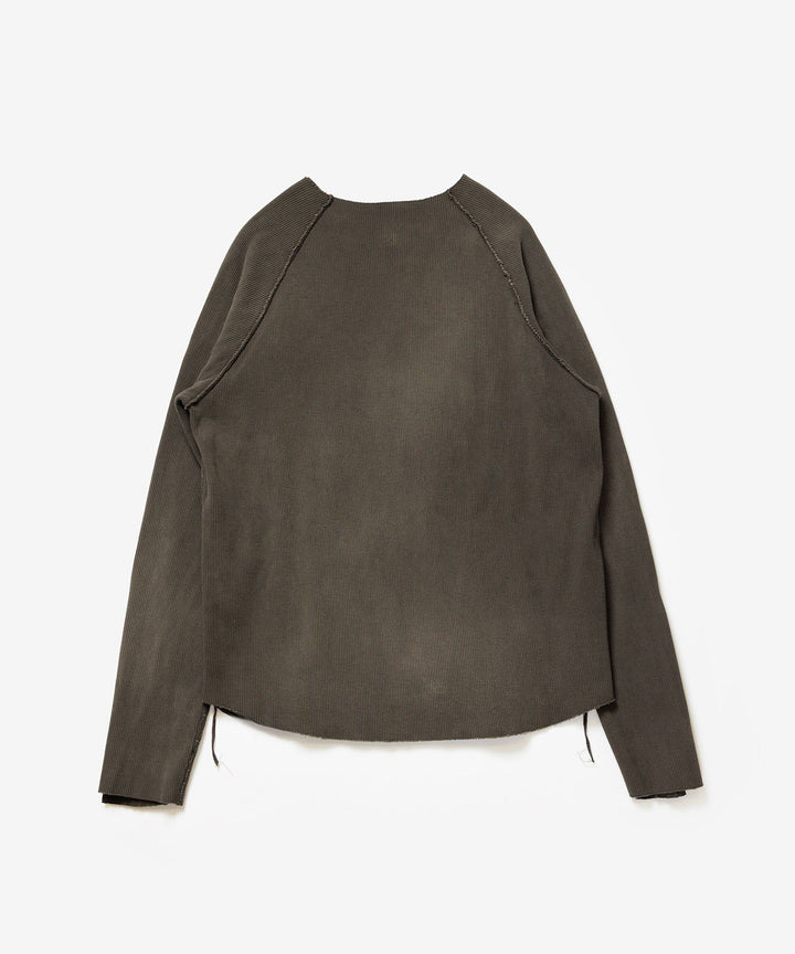 VEIN ヴェインのHIGH GAUGE WAFFLE LAYERED L/S TEE - KHAKI GRAYの公式通販サイトsession福岡セレクトショップ