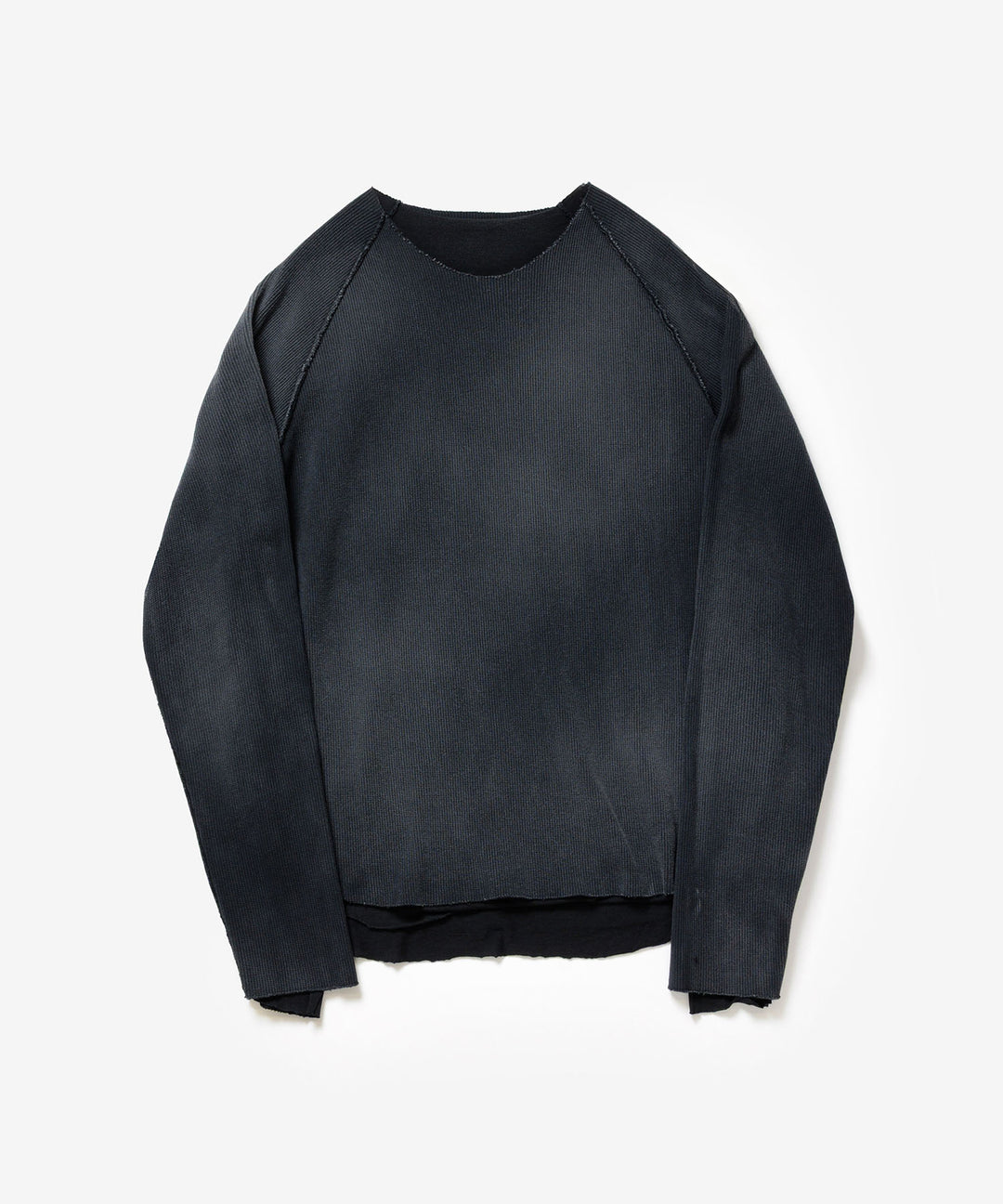 VEIN ヴェインのHIGH GAUGE WAFFLE LAYERED L/S TEE - BLACKの公式通販サイトsession福岡セレクトショップ