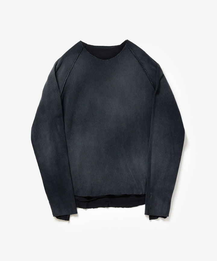 VEIN ヴェインのHIGH GAUGE WAFFLE LAYERED L/S TEE - BLACKの公式通販サイトsession福岡セレクトショップ