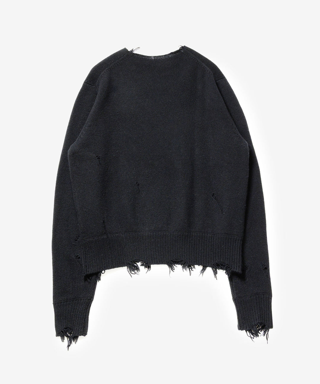 VEIN ヴェインのWOOL CASHMERE KNIT DISTRESSED PULLOVER - BLACKの公式通販サイトsession福岡セレクトショップ
