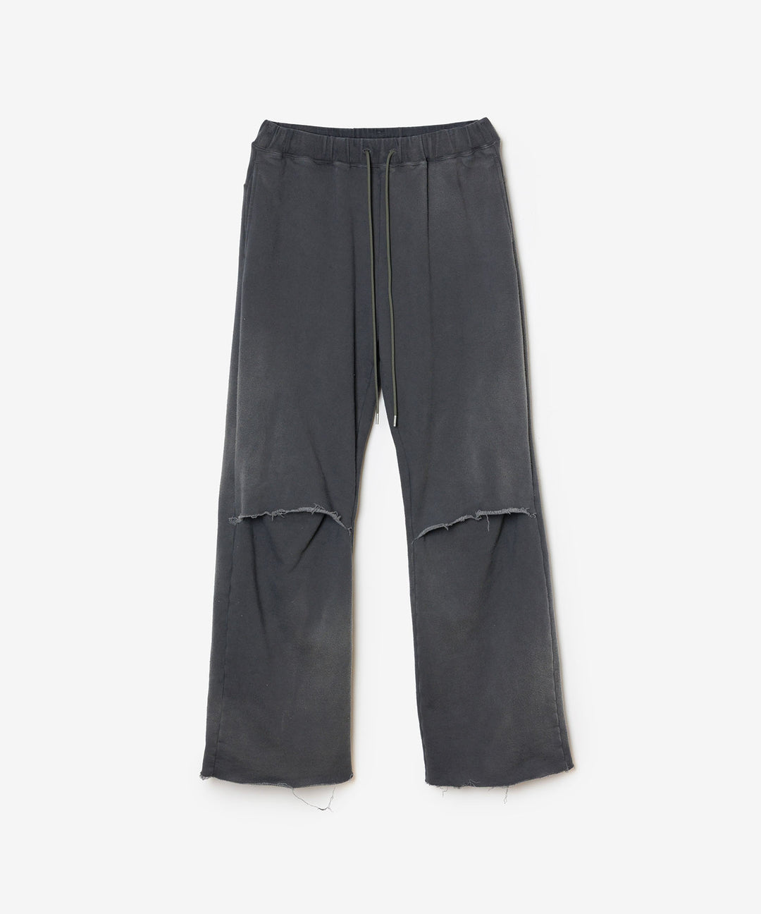 VEIN ヴェインのBRUSHED TERRY CUTOFF BAGGY TROUSERS - KHAKI GRAYの公式通販サイトsession福岡セレクトショップ