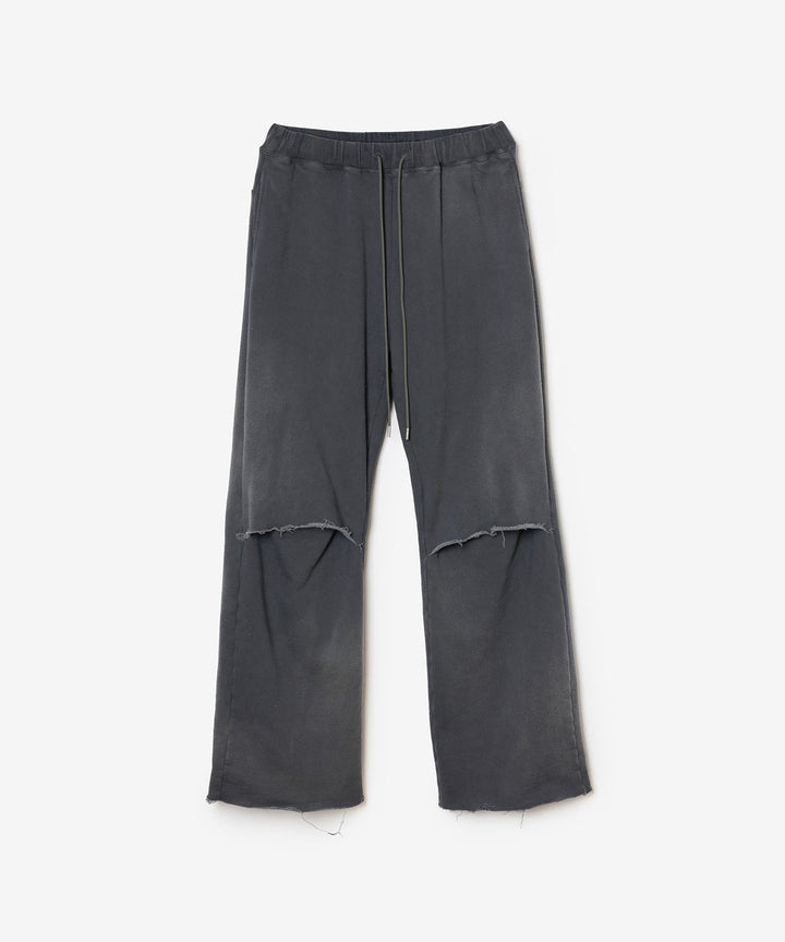 VEIN ヴェインのBRUSHED TERRY CUTOFF BAGGY TROUSERS - KHAKI GRAYの公式通販サイトsession福岡セレクトショップ
