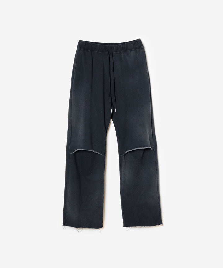 VEIN ヴェインのBRUSHED TERRY CUTOFF BAGGY TROUSERS - BLACKの公式通販サイトsession福岡セレクトショップ