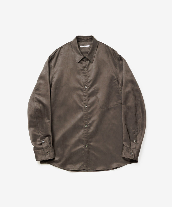 VEIN ヴェインのSYNTHETIC SUEDE L/S SHIRT - KHAKIの公式通販サイトsession福岡セレクトショップ