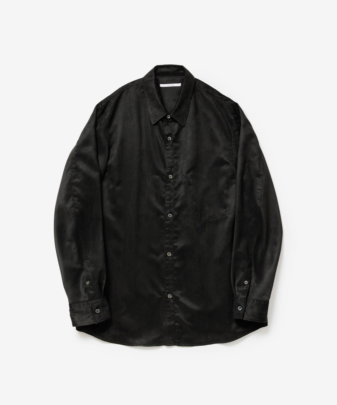 VEIN ヴェインのSYNTHETIC SUEDE L/S SHIRT - BLACKの公式通販サイトsession福岡セレクトショップ