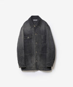 画像をギャラリービューアに読み込む, VEIN ヴェインの11OZ DENIM COVERALL JKT - BLACKの公式通販サイトsession福岡セレクトショップ
