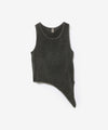 【 VEIN 】37/1 RAFFY JERSEY LOOSE FIT TANKTOP - BLACK
