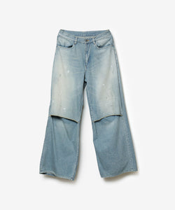 VEIN 】11OZ DENIM CUT OFF BAGGY JEANS - L.NAVY | 公式通販サイト 