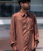 画像をギャラリービューアに読み込む, ATTACHMENT アタッチメントのCU/PE FIBRIL SATIN L/S SHIRT - L.BROWNの公式通販サイトsession福岡セレクトショップ
