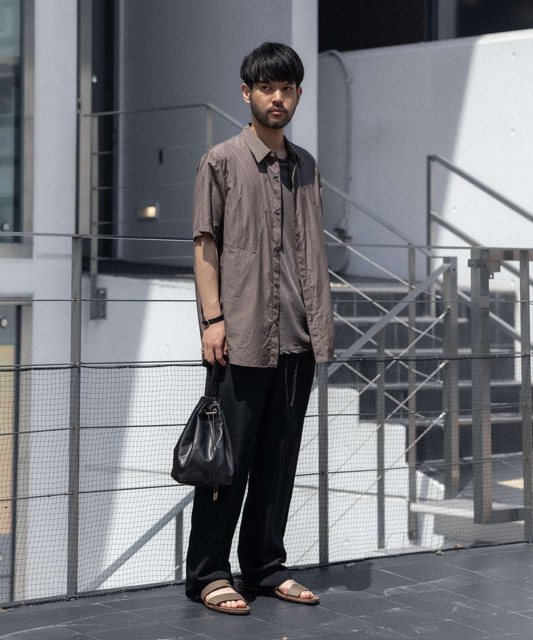 ATTACHMENT アタッチメントの100/3 HIGH TWIST JERSEY SLIM FIT S/S TEE - GRAYの公式通販サイトsession福岡セレクトショップ