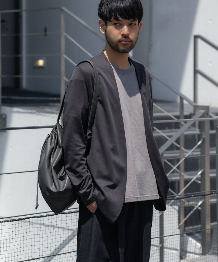 ATTACHMENT アタッチメントのCOTTON DOUBLE FACE COLLARLESS CARDIGAN - D.GRAYの公式通販サイトsession福岡セレクトショップ