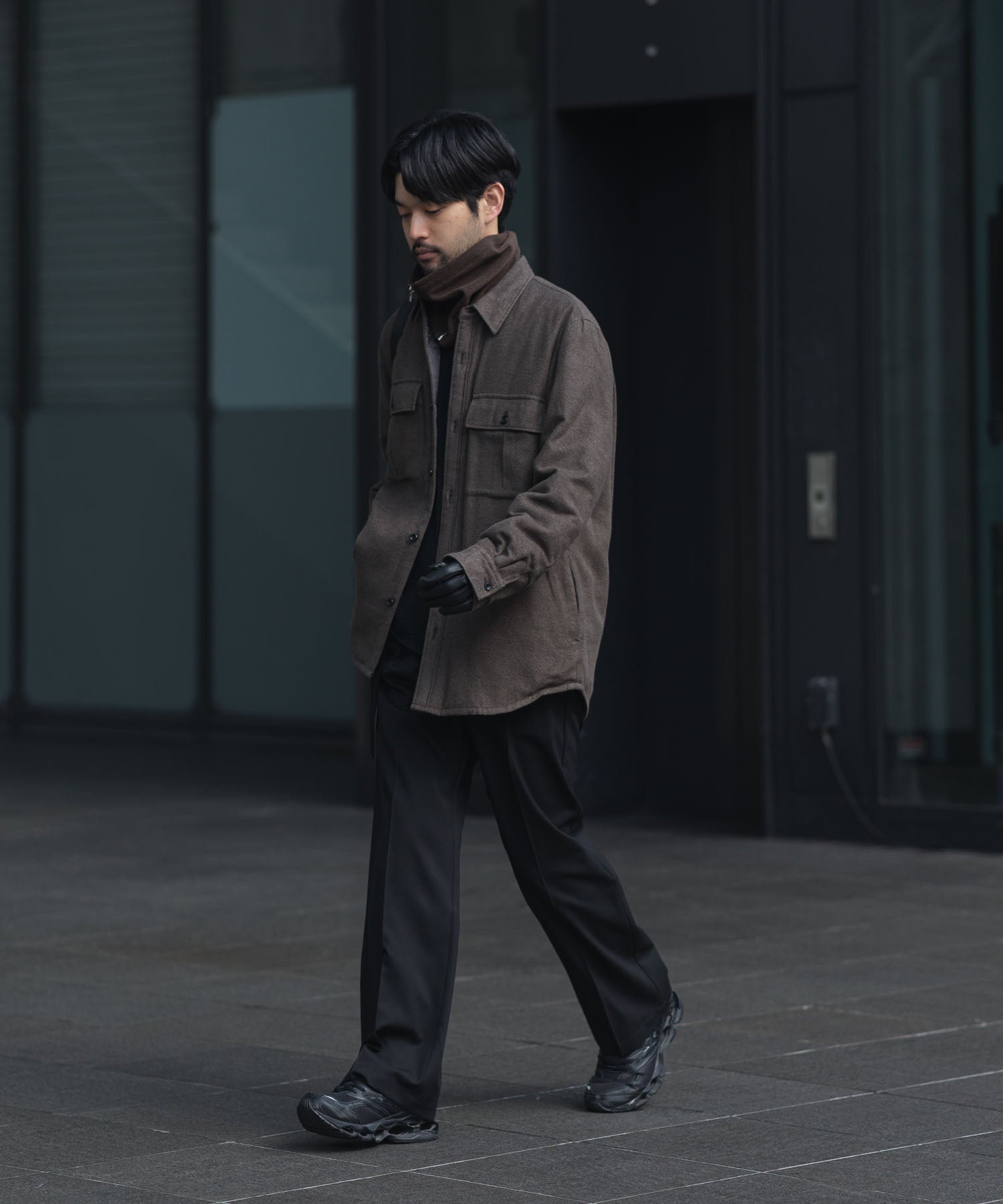 【 ATTACHMENT 】RY/CO/SI FLANNEL PADDING L/S SHIRT - D.GRAY