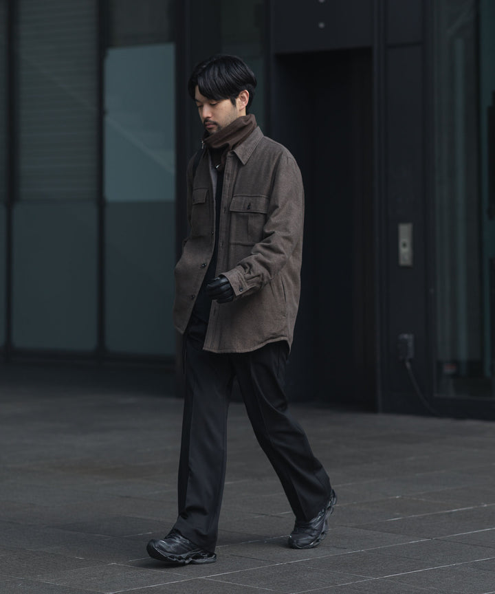 【 ATTACHMENT 】RY/CO/SI FLANNEL PADDING L/S SHIRT - D.GRAY