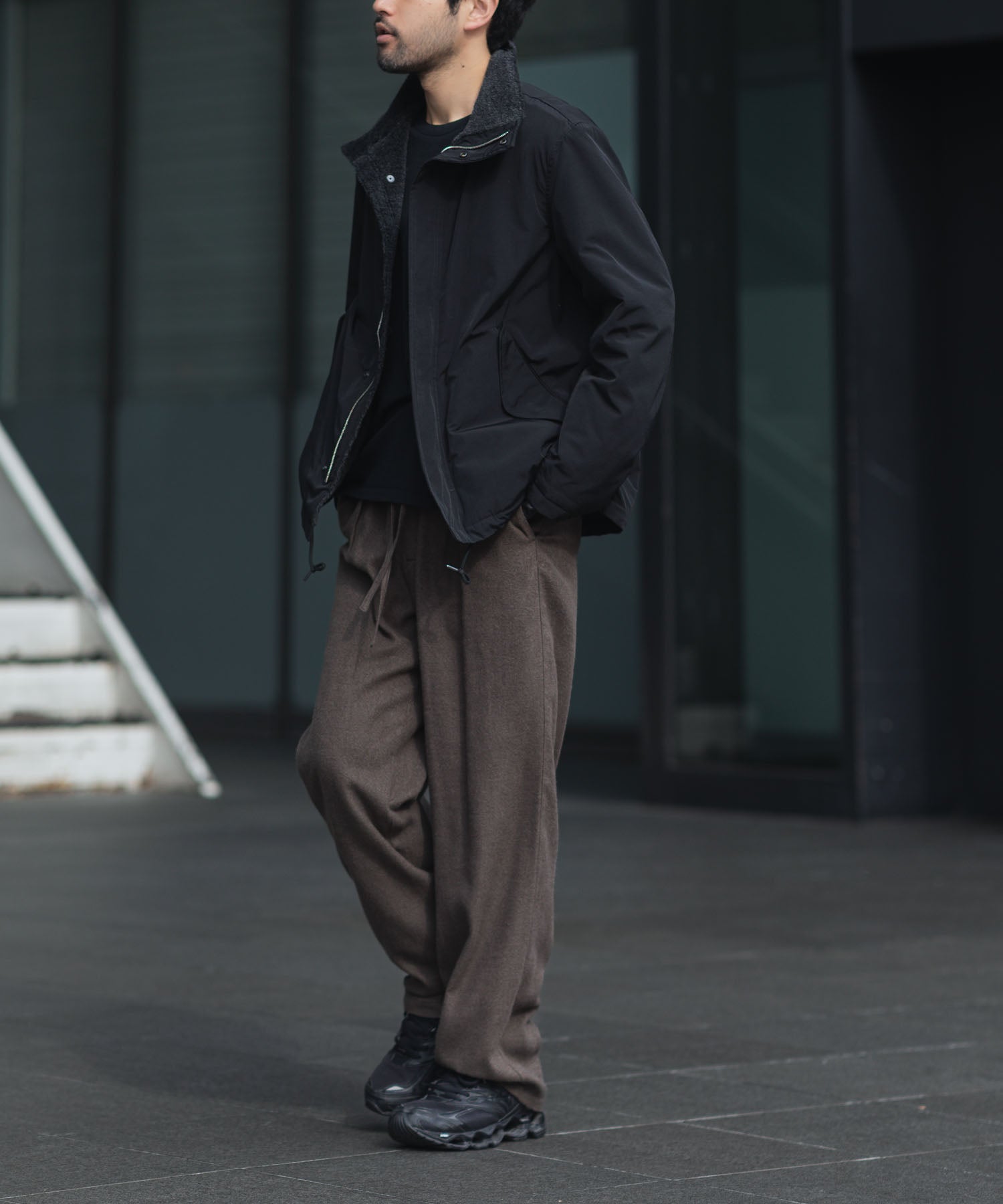 ATTACHMENT アタッチメントのRY/CO/SI FLANNEL 1TUCK EASY TROUSERS - D.GRAYの公式通販サイトsession福岡セレクトショップ