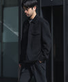 【 ATTACHMENT 】WO/CA DOUBLE FACE BEAVER TRACKER JACKET - BLACK