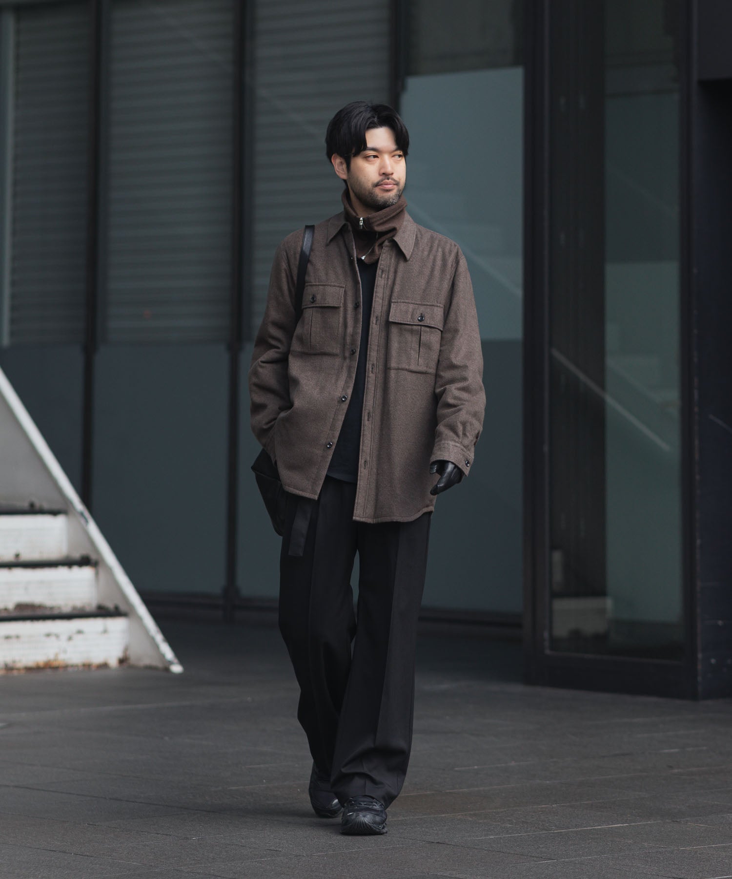 【 ATTACHMENT 】RY/CO/SI FLANNEL PADDING L/S SHIRT - D.GRAY